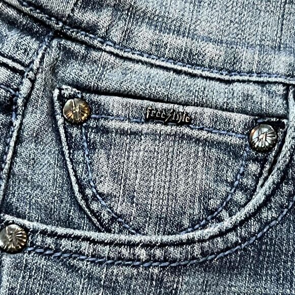 Freestyle‎ Revolution Women's Motley Blue Bootcut/Flare Jeans Size:11 - Picture 2 of 8